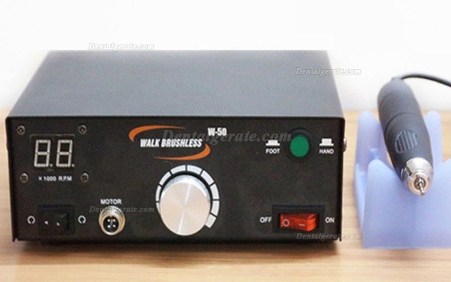 WALK W-50 BRUSHLESS Mikromotor-Poliermaschine f&uuml;r Dentallabore + B&uuml;rstenlose Mikromotor-Handst&uuml;ck 50K RPM